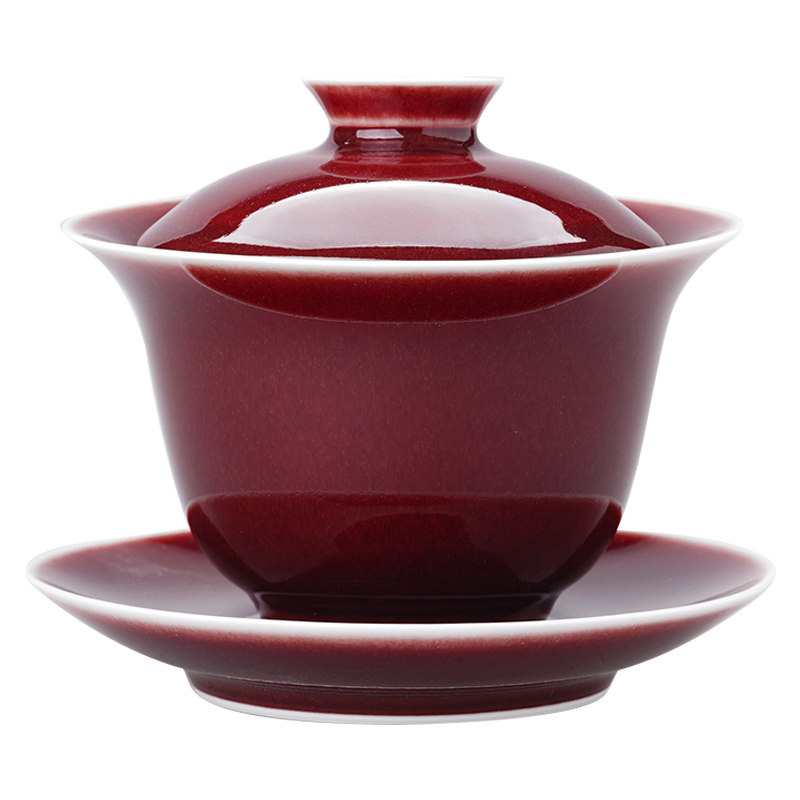 云术窑红釉便携中秋礼品功夫茶具