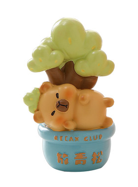 放青松卡皮巴拉有钱花解压摆设