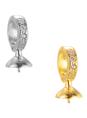 珍珠吊坠扣DIY手工项链配件材料