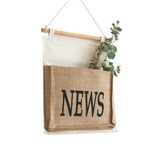 黄麻简约现代北欧客厅布艺悬挂墙挂式宿舍门后书袋储物袋收纳挂袋