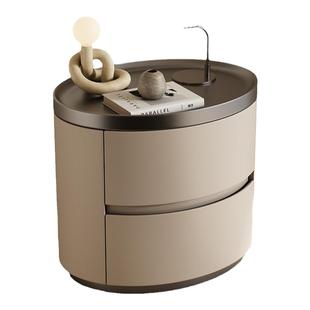 2025新款椭圆型简约现代家用卧室创意床头柜高级感轻奢小茶几异形