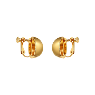 盐岛沈月同款至简半球耳钉金球圆球高级感耳环女轻奢饰品金色耳饰