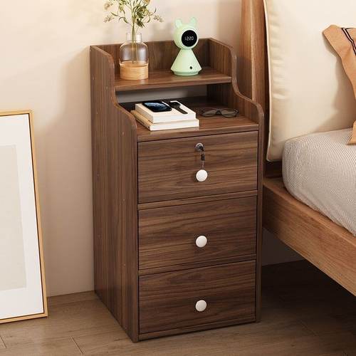 床头柜卧室家用简约简易收纳小型带卧室柜储物柜直销锁迷你置物架