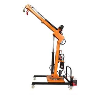 沪工电动液压车载吊机220v家用小型随车吊臂起重机绞盘遥控升降机