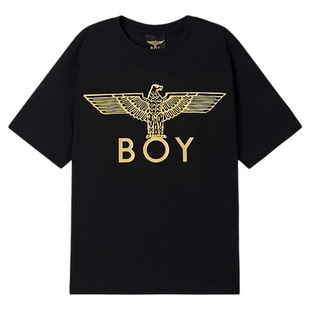 【金翼锁链】BOYLONDON短袖时尚潮流情侣款男女同款凉感T恤N01918