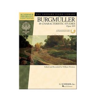 布格缪勒 18首特色练习曲 op109 钢琴独奏 附在线音乐 希尔默原版乐谱书 Burgmuller  Characteristic Studies Piano HL00296756