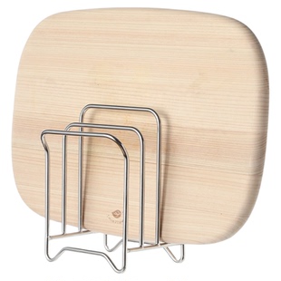 霜山304不锈钢砧板架三分隔台面锅盖菜板架橱柜收纳架厨房置物架