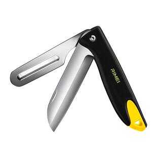 金达日美折叠水果刀削皮刀二合一便携不锈钢小刀家用办公室宿舍用