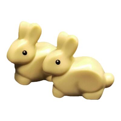 小积木颗粒动物兔子印刷兼容