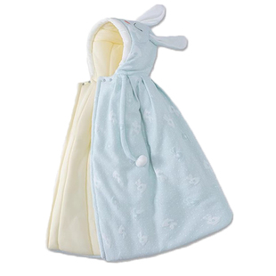 婴儿披风斗篷可伸手宝宝外出防风加绒加厚夹棉包被男女童抱被出门