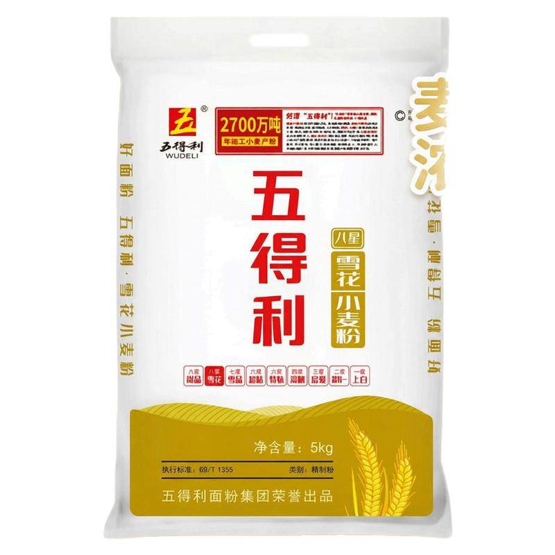 五得利雪花小麦粉10斤麦香烘焙