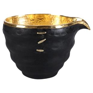 铁包金纯手工公道杯功夫茶道纯金包银包铁茶海分茶器高端茶具礼品