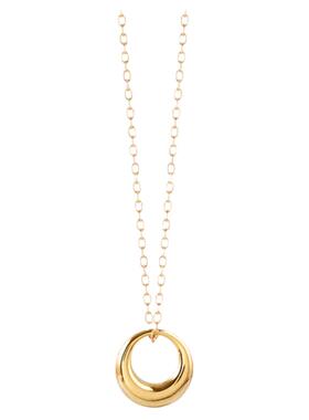 s925纯银圆环吊坠项链女锁骨链