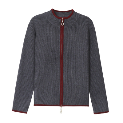 恒源祥100%纯羊毛衫女毛衣外套