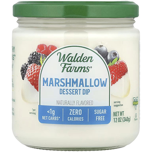美国Walden Farms低脂低卡健身棉花糖蘸酱零卡沙拉340g生酮