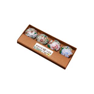 粉彩万花磁冰箱贴 南京特色文创礼品 可定制 水晶玻璃 民国文化