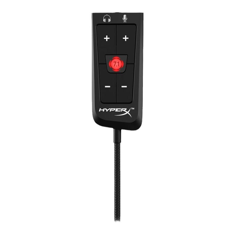 HYPERX极度未知灵音飓风声卡3.5mm转USB7.1声道吃鸡游戏耳机白色