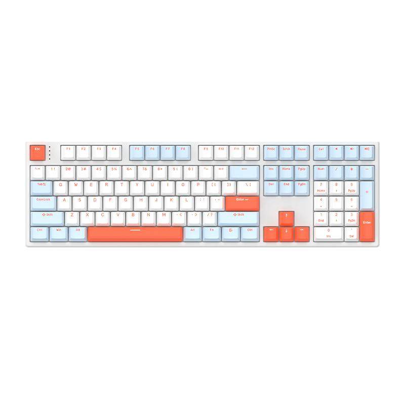HELLO GANSS HS108T有线蓝牙无线机械键盘办公游戏三模RGB插拔