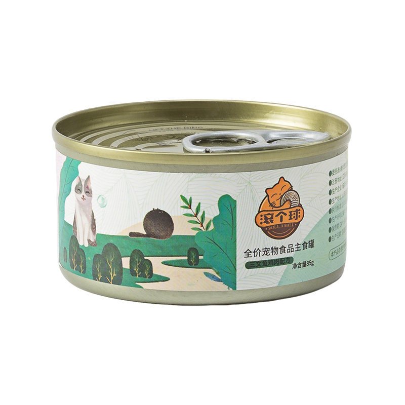 滚个球猫主食罐头三文鱼兔肉0胶质0谷物0诱剂湿粮营养肠道猫罐头