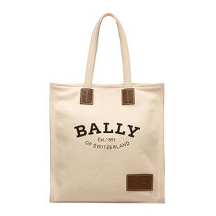 【自营】Bally/巴利明星同款女士托特包帆布包手提单肩包购物袋