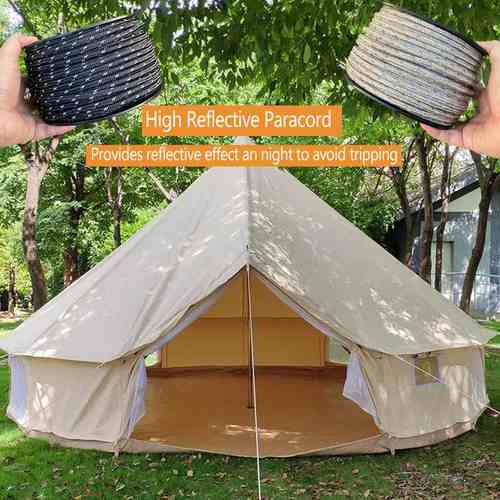 6MM*50M户外反光防风捆绑晾衣户外绳野营帐篷拉绳天幕固定防风