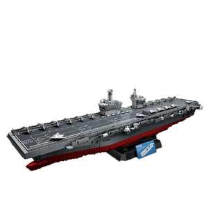 中国军事076两栖攻击四川舰航母无人机驱逐舰高难度拼搭积木模型