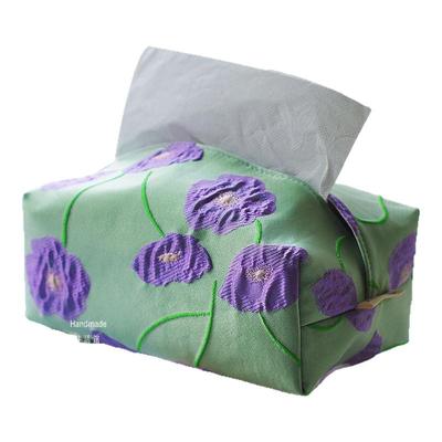 法式轻奢浮雕纸巾盒车载抽纸巾袋