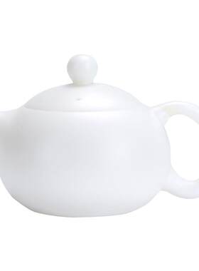 高档白瓷功夫泡茶壶高温素烧哑光