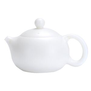 高档白瓷功夫泡茶壶高温素烧哑光