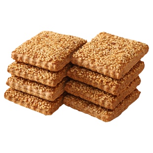 无蔗糖荞麦缸炉烧饼迷你友品荞麦椒盐酥乔麦芝麻千层酥咸味饼干