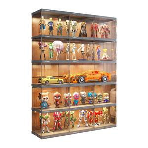 手办乐高展示柜模型陈列架子仿亚克力玻璃高达透明摆件家用展示盒