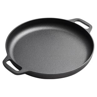 加厚铸铁无涂层鏊子煎饼果子工具平底锅生铁家用烙饼不粘手抓饼锅