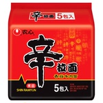 农心辛拉面五连包牛肉面120g*5袋泡菜方便面泡面拉面非火鸡面
