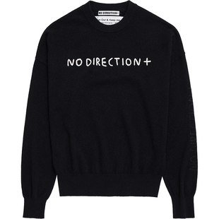 NO DIRECTION+ logo刺绣圆领羊绒毛衣N540128626C20