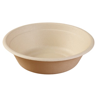 一次性沙拉碗外卖打包盒纸浆碗打包餐盒圆形带盖轻食水果沙拉面碗