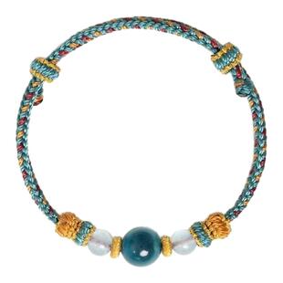 手工编织本命年红玛瑙玉石手链糖心橘情侣闺蜜礼物吉祥玛瑙红手绳