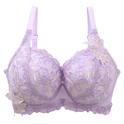 诗萝涵聚拢侧收刺绣亲肤文胸肩带