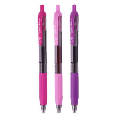 白雪彩色中性笔套装学生用写手帐笔多色文具水笔按动式好看的笔女生漂亮彩笔做笔记一套果汁手账笔专用