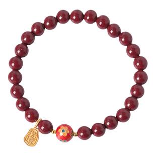 天然朱砂手串女款配饰  本命年手串女 送女生的生日礼物 开运手链