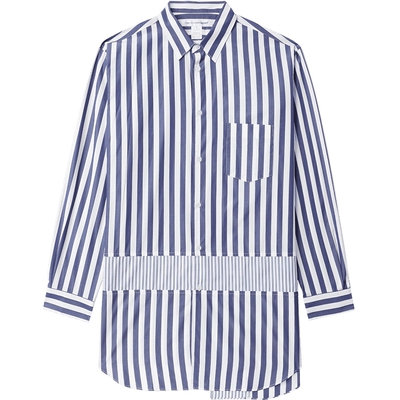 IT中长款条纹衬衫时尚潮男衬衣