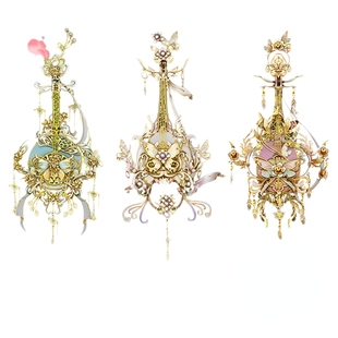 拼酷X九霄乐姬 古琴金属拼装模型摆件手工DIY古风立体拼图玩具