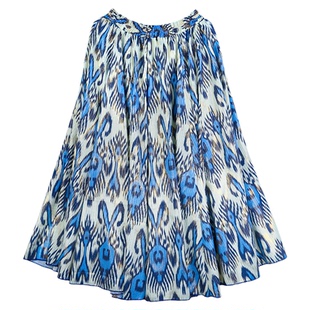 新疆舞蹈720大摆裙民族风提花缎面演出服维族长裙舞台装2025新品