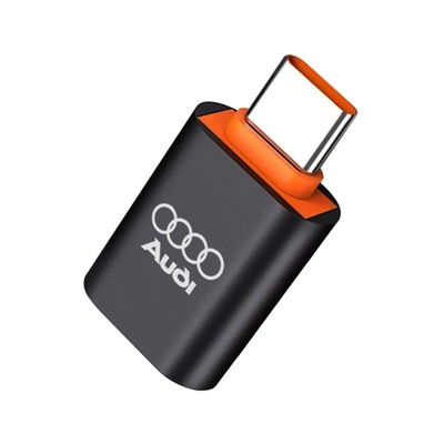 适用于20-26款奥迪A4L音乐U盘typec口转USB接头手机充电线转换器