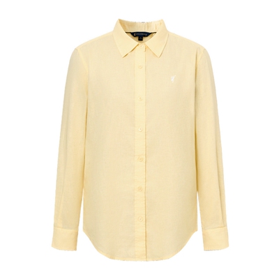 POLOWALK女士亚麻长袖衬衫