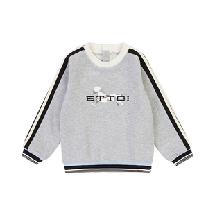 【朗姿集团】ETTOI爱多娃春秋款上衣休闲条纹LOGO款宝宝童装潮款