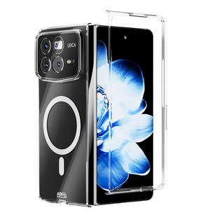 适用小米mixfold4手机壳fold3透明磁吸新款mix折叠屏超薄后盖fold2保护壳配件fold4个性外壳xiaomi保护套4代