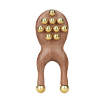 丰林黄铜胡桃木小青蛙按摩器面部筋膜提升脸提拉鼻梁眼睛美容工具