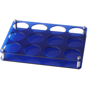 亚克力啤酒杯架KTV酒吧商用12孔6孔塑料杯架八角杯蓝色架子可定制