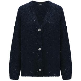 COCOBELLA细闪亮片针织衫开衫秋冬软糯松弛感毛衣外套MZ189-6