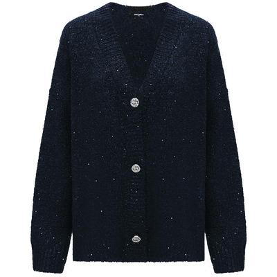 COCOBELLA细闪亮片加厚针织外套